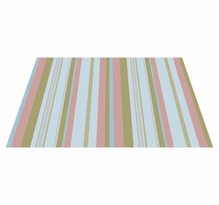 Tapis vinyle rayures motif pastel coloré - TenStickers