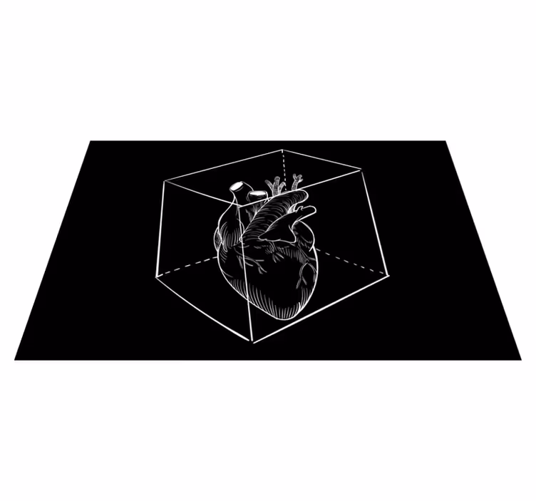 Tapis vinyle moderne illustration de coeur - TenStickers