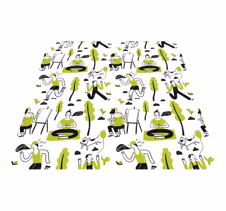 Tapis vinyle texture scènes urbaines ludiques - TenStickers