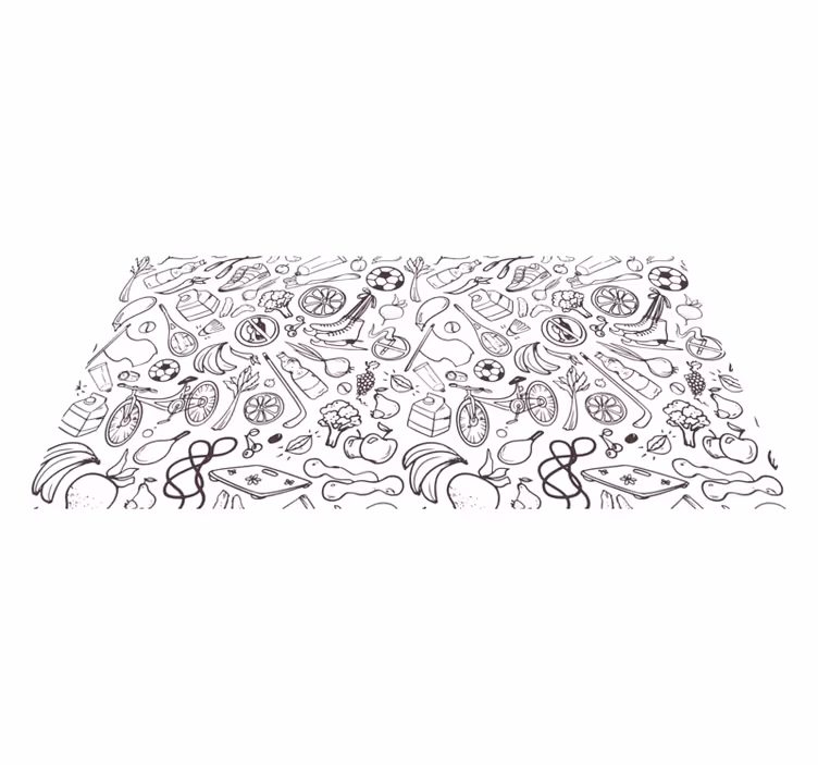 Tapis vinyle autres tapis icônes de style de vie actif - TenStickers
