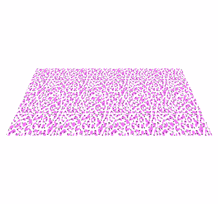 Tapis vinyle animal motif léopard fuchsia - TenStickers