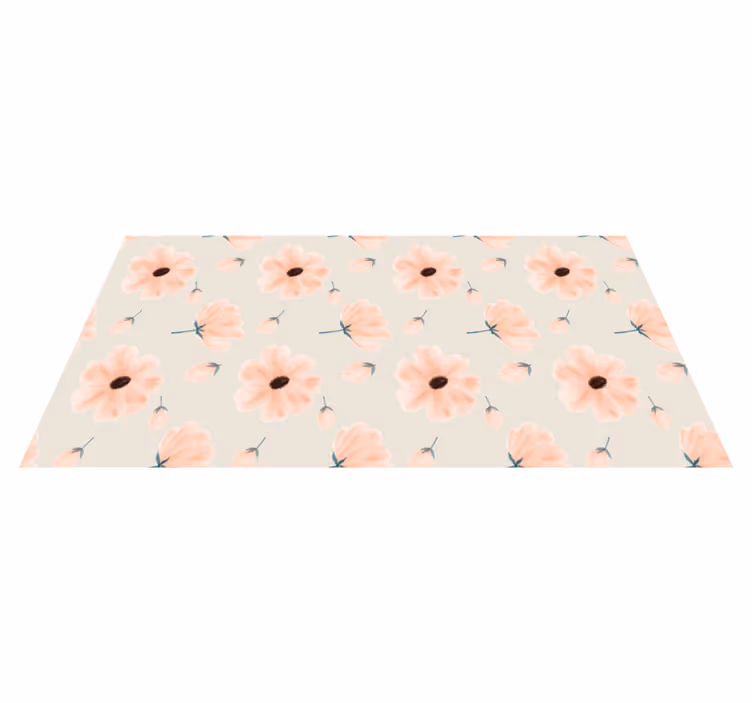 Tapis vinyle fleurs et plantes motif doux - TenStickers