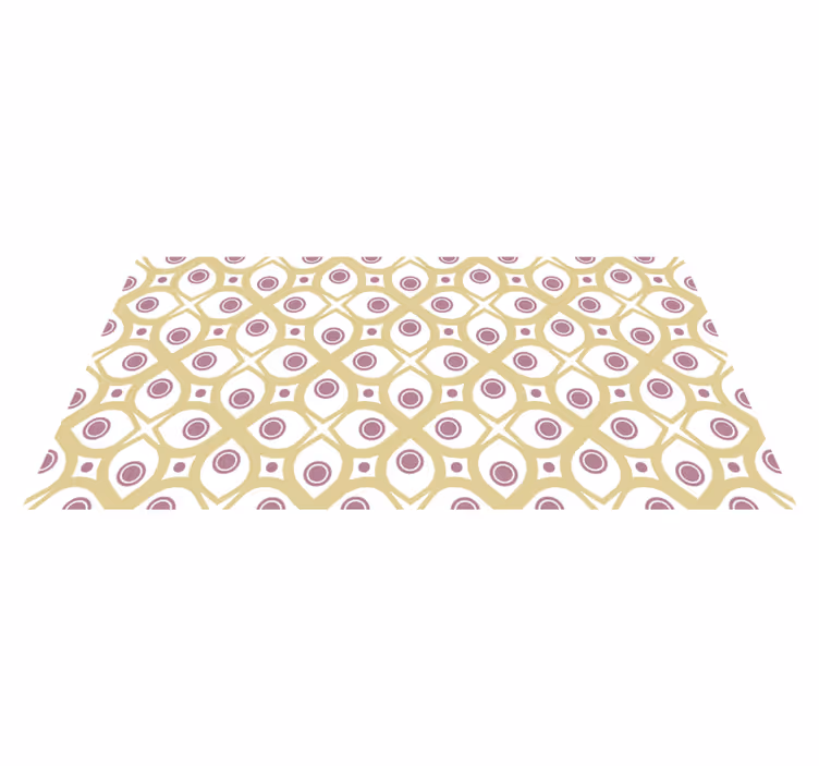 Tapis mosaique vinyle motif de cercles géométriques - TenStickers
