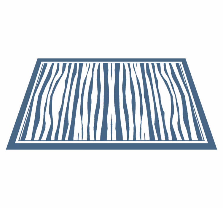 Tapis vinyle animal rayures zébrées bleues - TenStickers