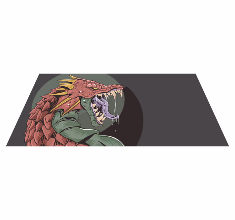 Tapis vinyle ado illustration de tête de dragon - TenStickers