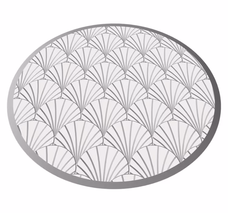 Tapis vinyle salle de bain motif d'éventail élégant - TenStickers