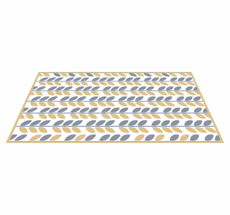 Tapis vinyle nature rayures à motifs feuillus - TenStickers