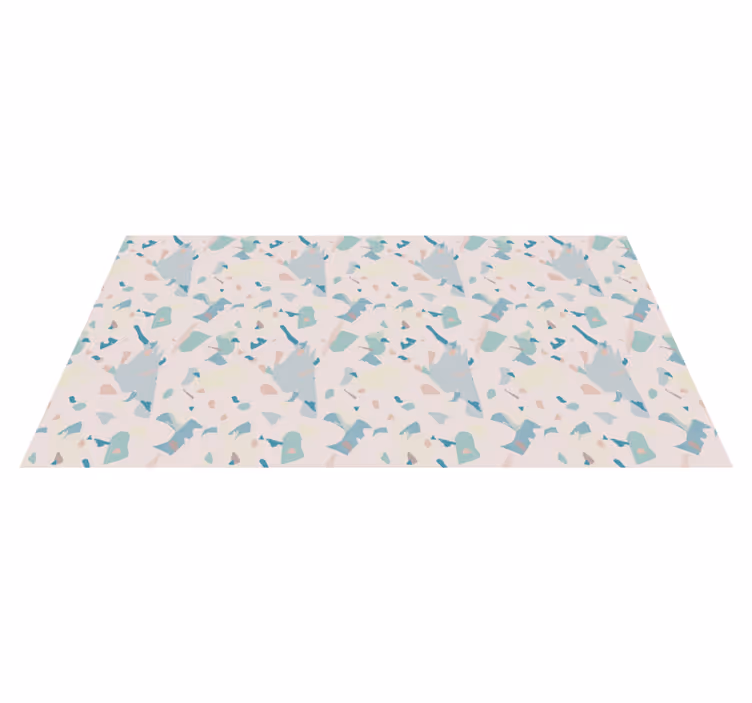 Tapis vinyle marbre formes abstraites pastel - TenStickers