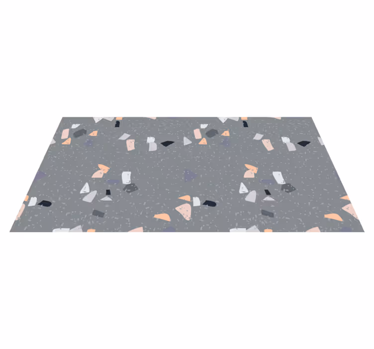 Tapis vinyle marbre figures abstraites - TenStickers