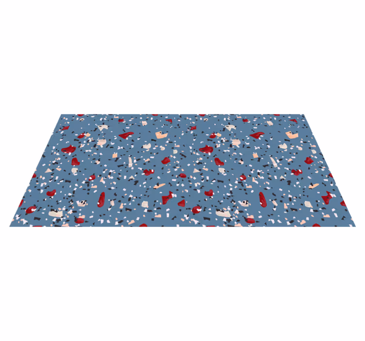 Tapis vinyle texture formes colorées audacieuses - TenStickers
