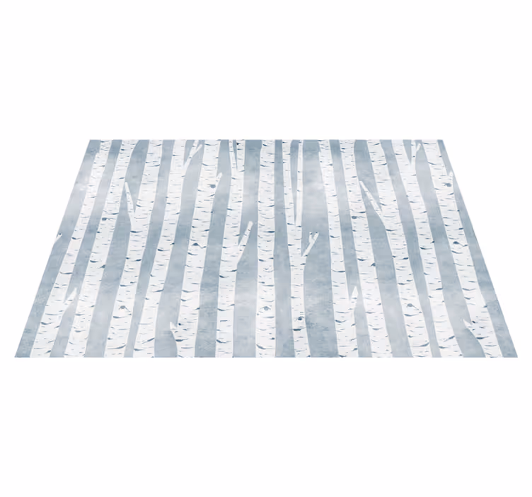 Tapis vinyle nature motif de bouleau - TenStickers