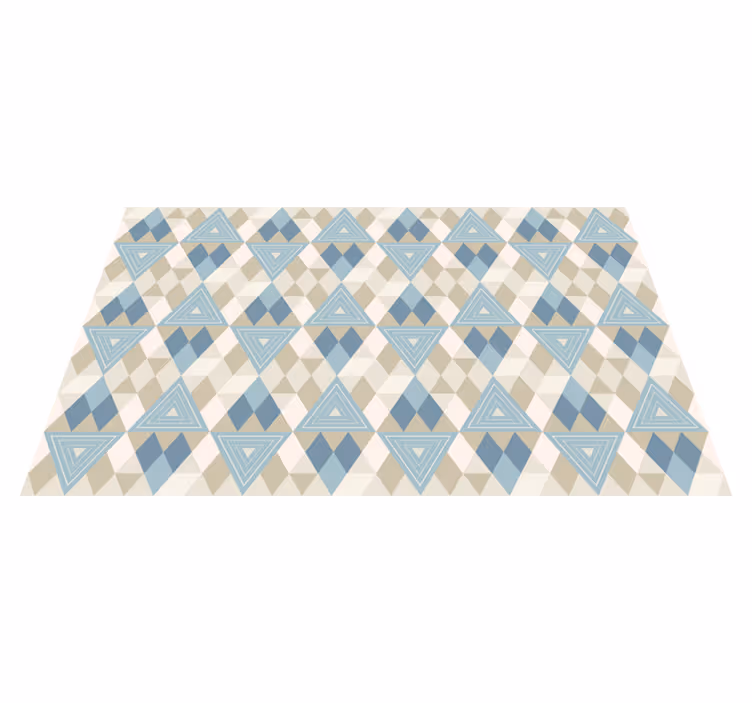 Tapis vinyle géométrique triangles et diamants - TenStickers