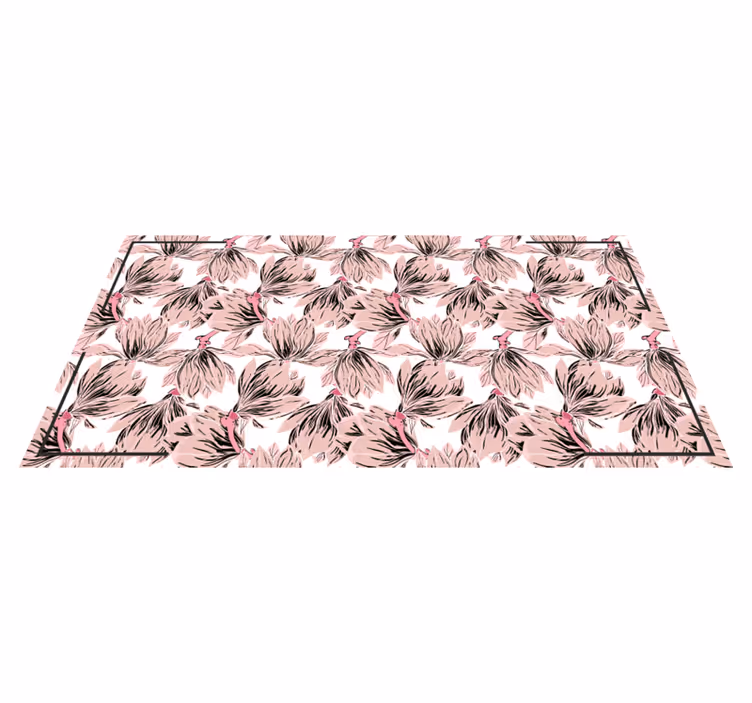 Tapis vinyle fleurs et plantes motif fleurs poudrées - TenStickers