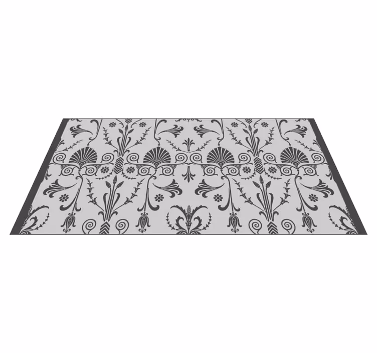 Tapis vinyle moderne motif décoratif floral - TenStickers