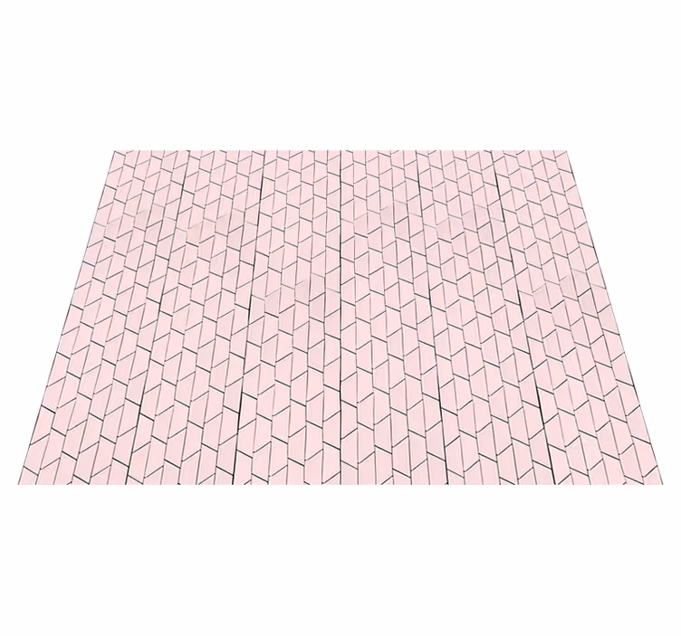 Tapis vinyle carreaux de ciment style géométrique rose - TenStickers