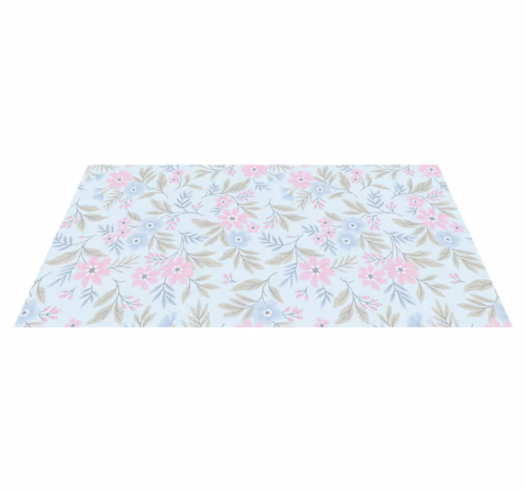 Tapis vinyle fleurs et plantes conception de pastel floral - TenStickers