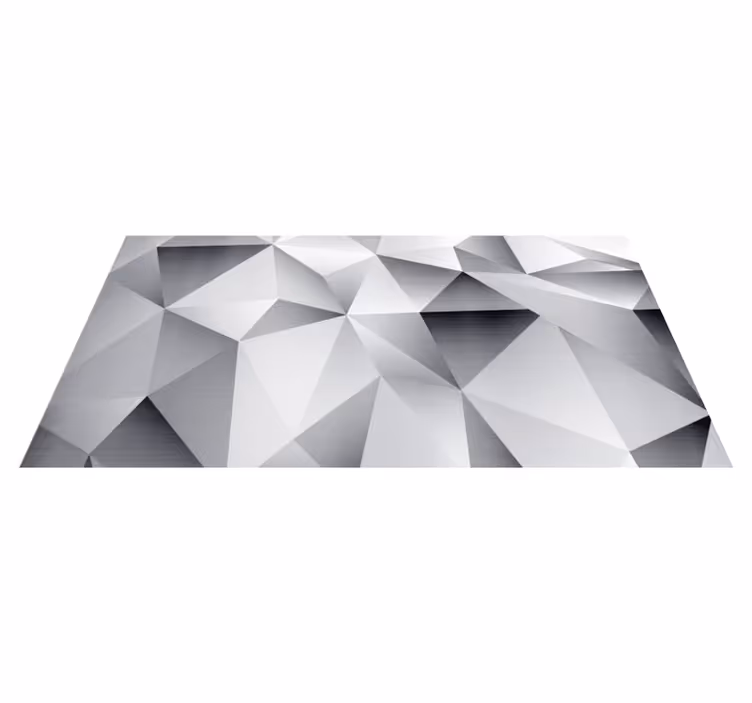 Tapis vinyle géométrique géométrie monochrome - TenStickers