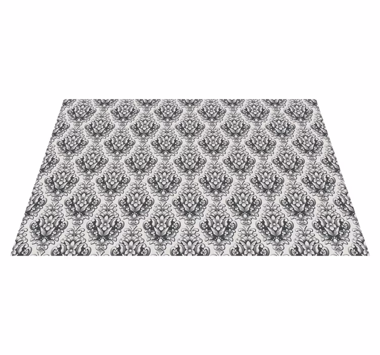 Tapis vinyle vintage motif de carreaux baroques - TenStickers