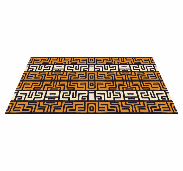 Tapis vinyle rayures motif de labyrinthe géométrique - TenStickers