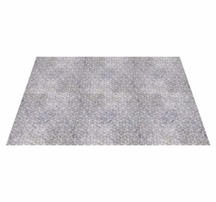 Tapis vinyle pierre superposition de motifs géométriques - TenStickers