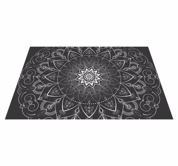 Tapis vinyle salon ethnique motif minimaliste - TenStickers