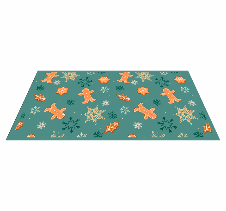 Tapis vinyle noël modèle de pain d'épice festif - TenStickers