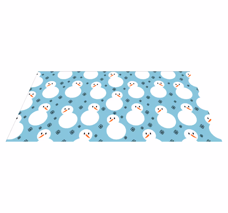 Tapis vinyle noël surface festive de bonhomme de neige - TenStickers