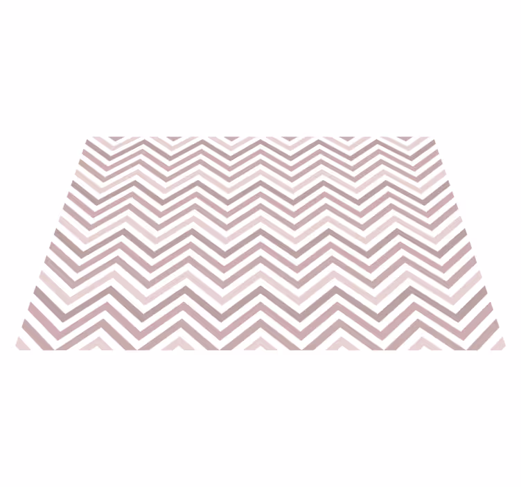 Tapis vinyle géométrique chevrons tons roses nude - TenStickers