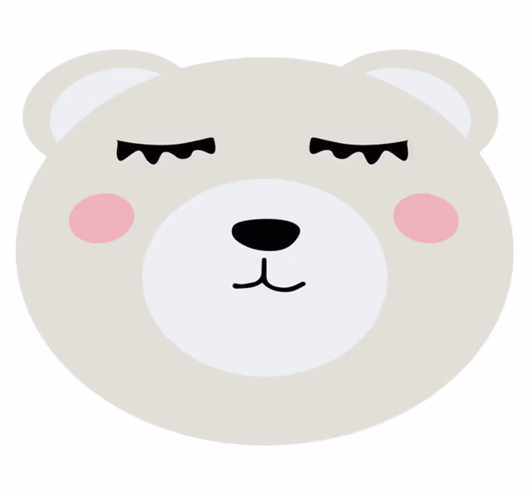 Tapis vinyle pour enfants conception de visage d'ours - TenStickers