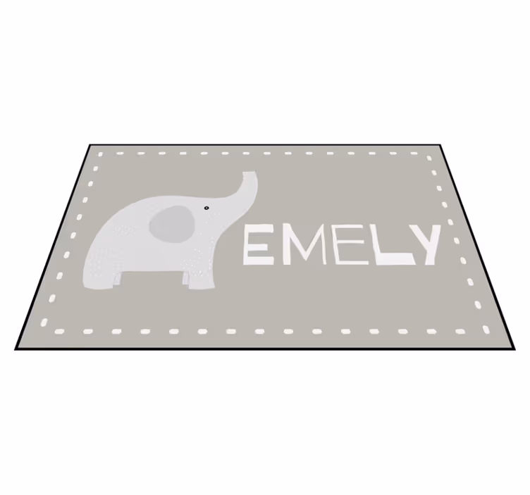 Tapis vinyle personnalisé éléphant personnalisable - TenStickers