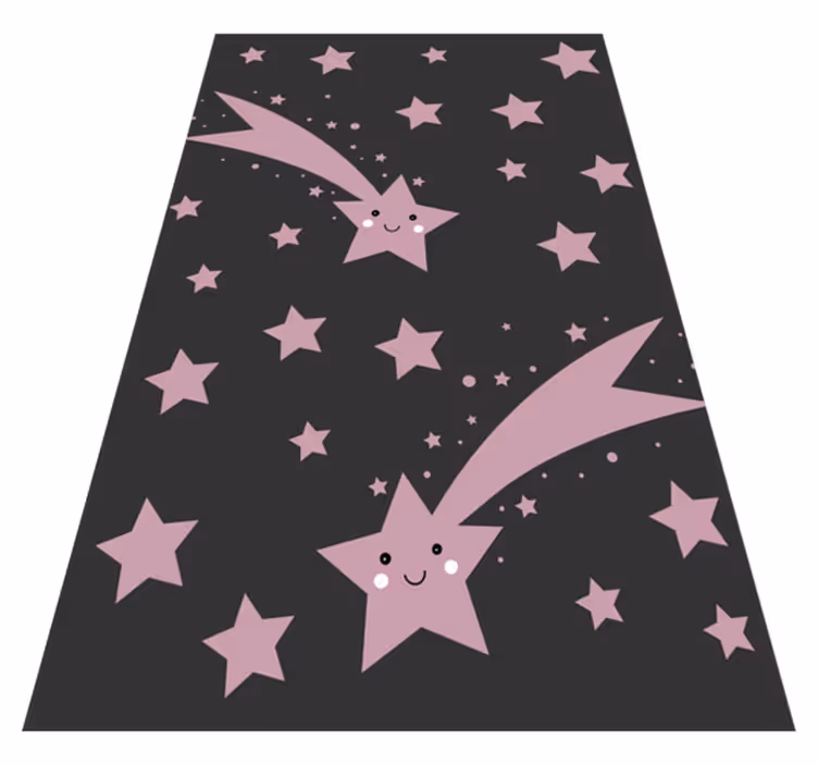 Tapis vinyle étoile étoiles filantes - TenStickers