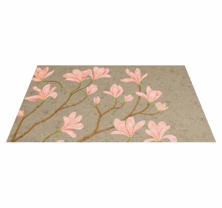 Tapis vinyle fleurs et plantes affichage de fleurs florales - TenStickers