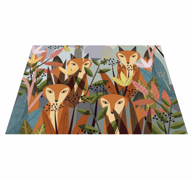 Tapis vinyle animal art de la faune forestière - TenStickers