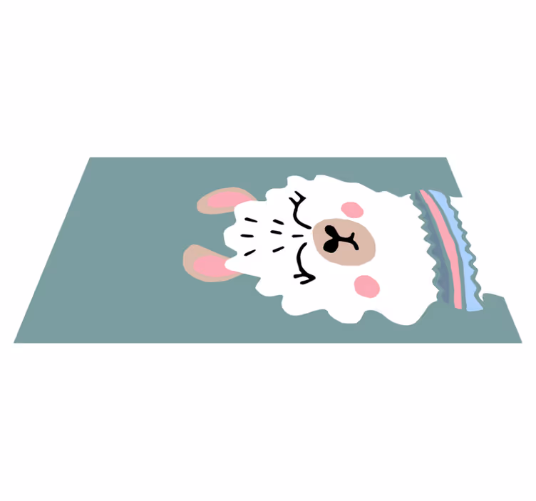 Tapis vinyle chambre bébé illustration d'agneau - TenStickers