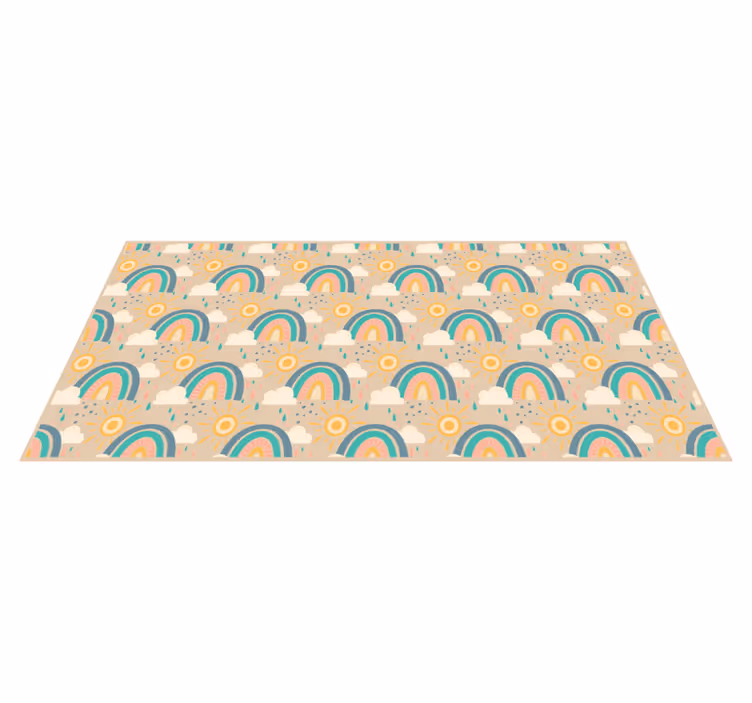 Tapis vinyle pour enfants Petits arcs-en-ciel - TenStickers