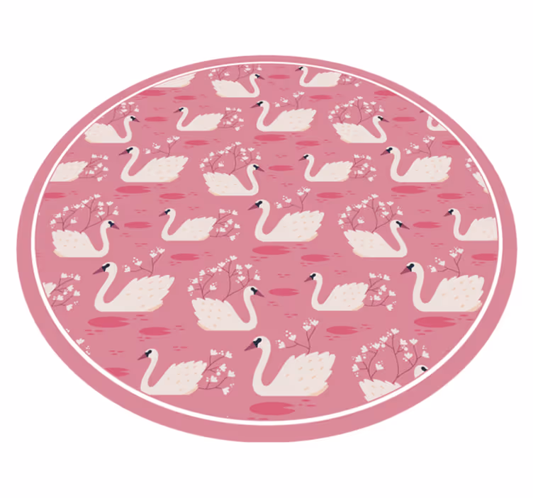 Tapis vinyle chambre bébé sérénité du lac des cygnes - TenStickers