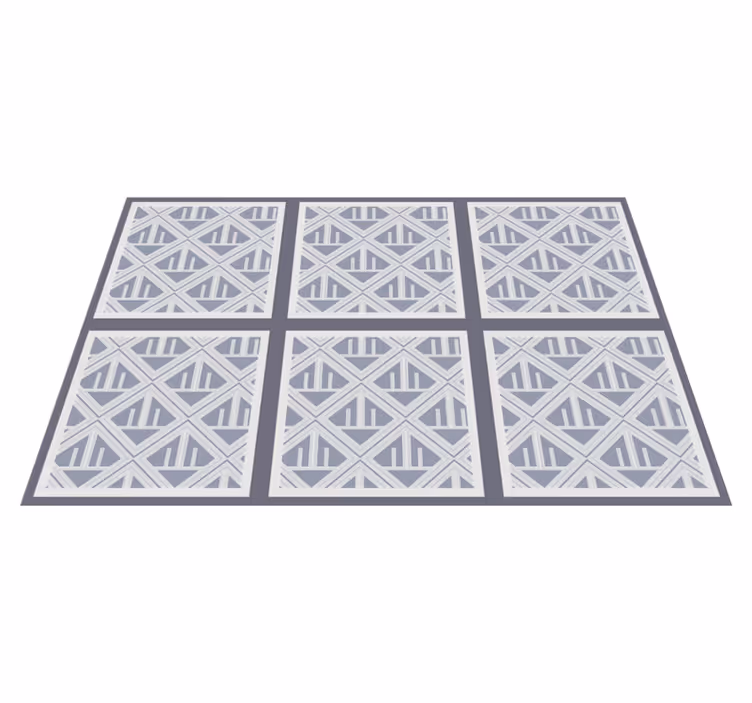 Tapis vinyle géométrique ensemble de carrés à motifs - TenStickers