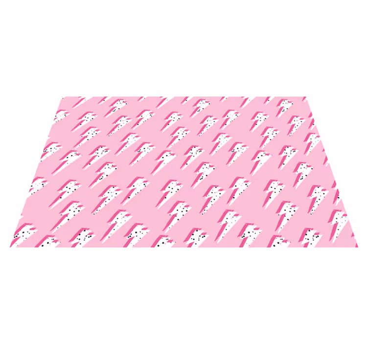 Tapis vinyle motif d'éclairs rose - TenStickers