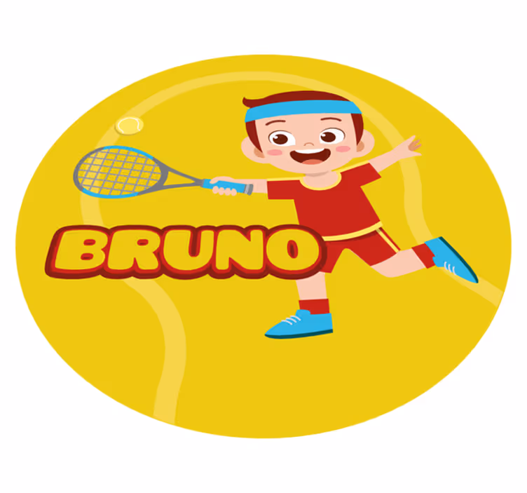 Tapis vinyle personnalisé sport joueur de tennis - TenStickers
