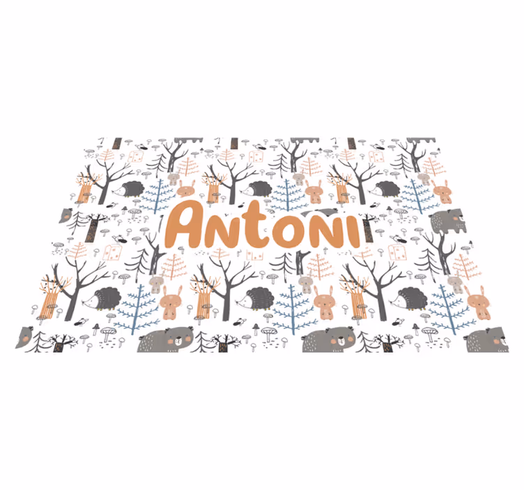 Tapis vinyle personnalisé forêt sur mesure - TenStickers