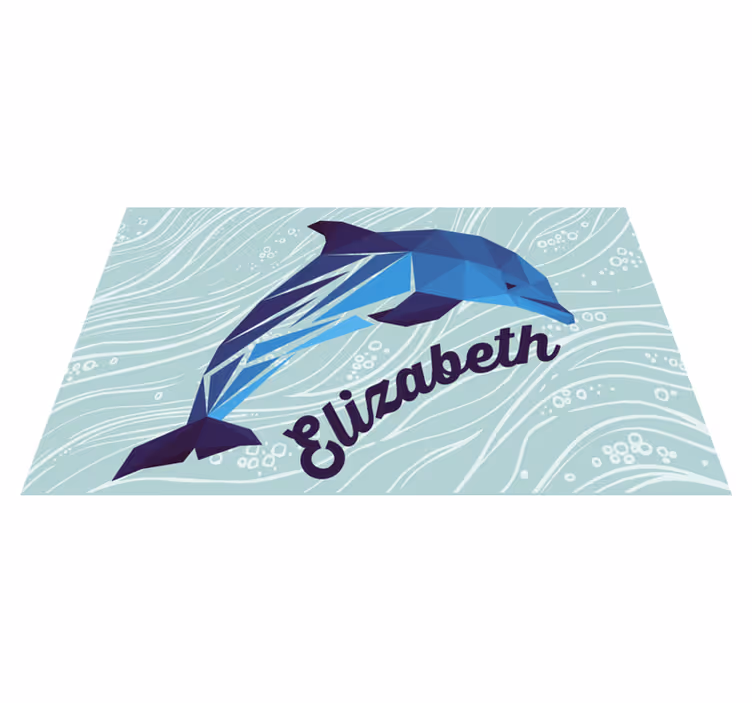 Tapis vinyle personnalisé dauphin sur mesure - TenStickers