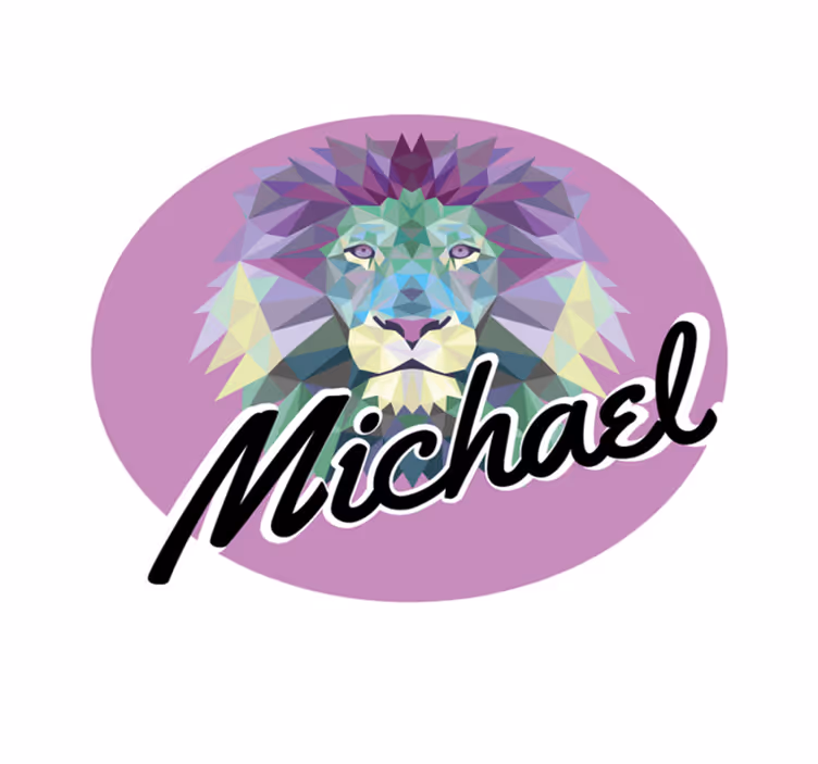 Tapis vinyle personnalisé lion personnalisable - TenStickers
