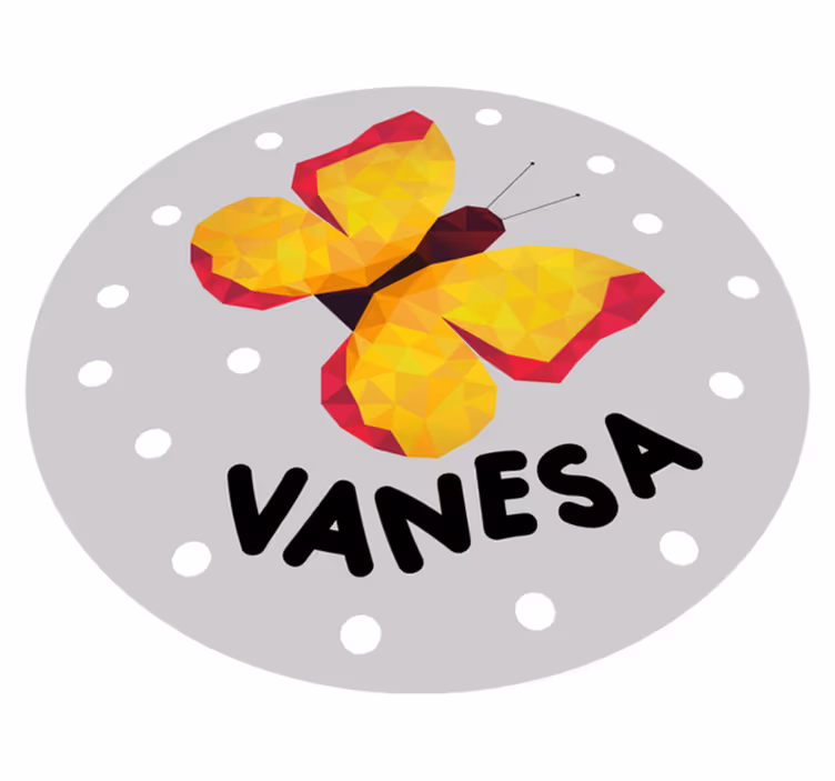 Tapis vinyle personnalisé papillon sur mesure - TenStickers