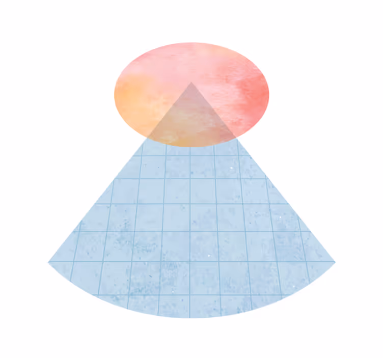 Tapis vinyle minimaliste triangle dégradé géométrique - TenStickers