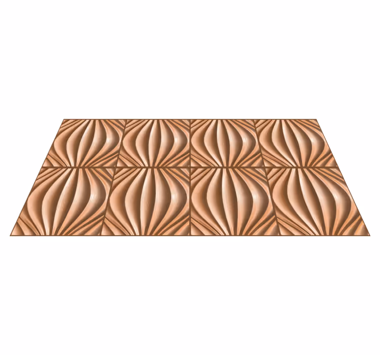Tapis mosaique vinyle motif mosaïque ondulé - TenStickers