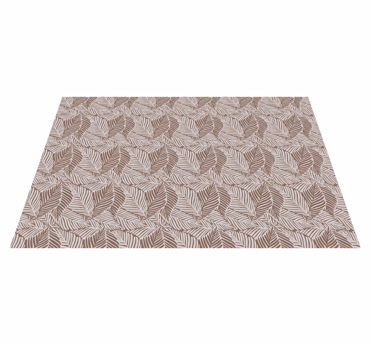 Tapis vinyle fleurs et plantes surface à motifs de feuilles - TenStickers