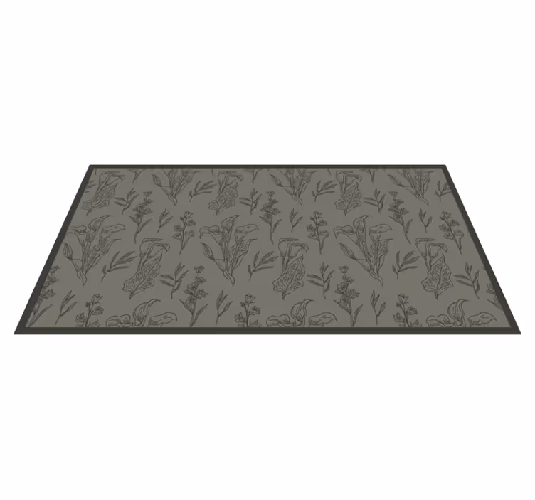 Tapis vinyle fleurs et plantes illustrations botaniques - TenStickers