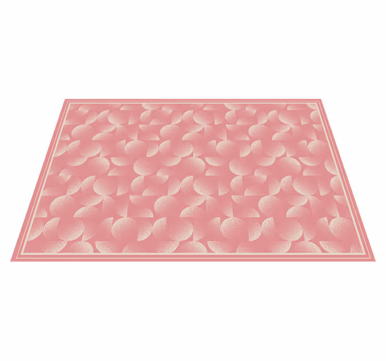 Tapis vinyle rose motif de feuille de ginkgo - TenStickers