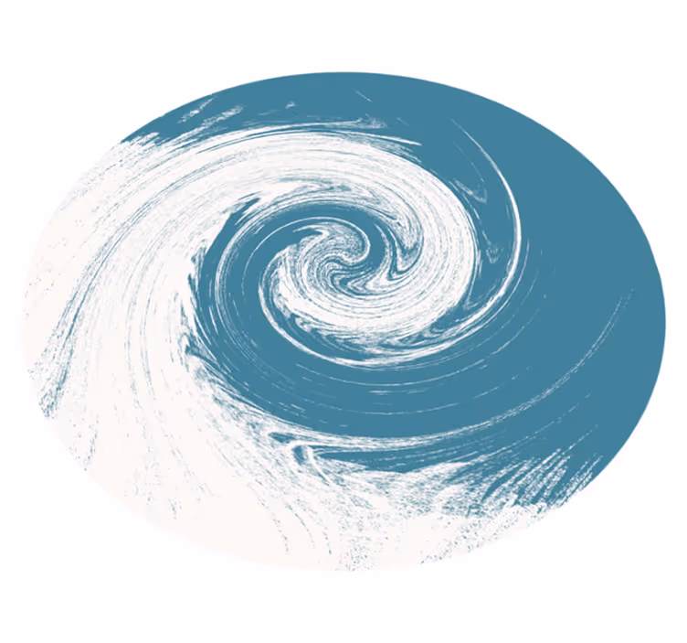 Tapis vinyle rond spirale abstraite bleue - TenStickers