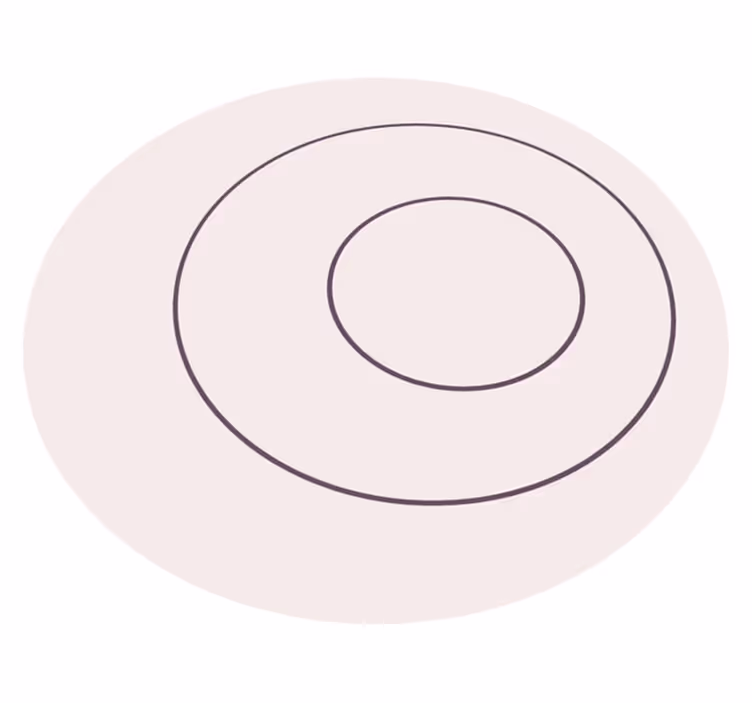Tapis vinyle minimaliste design circulaire - TenStickers